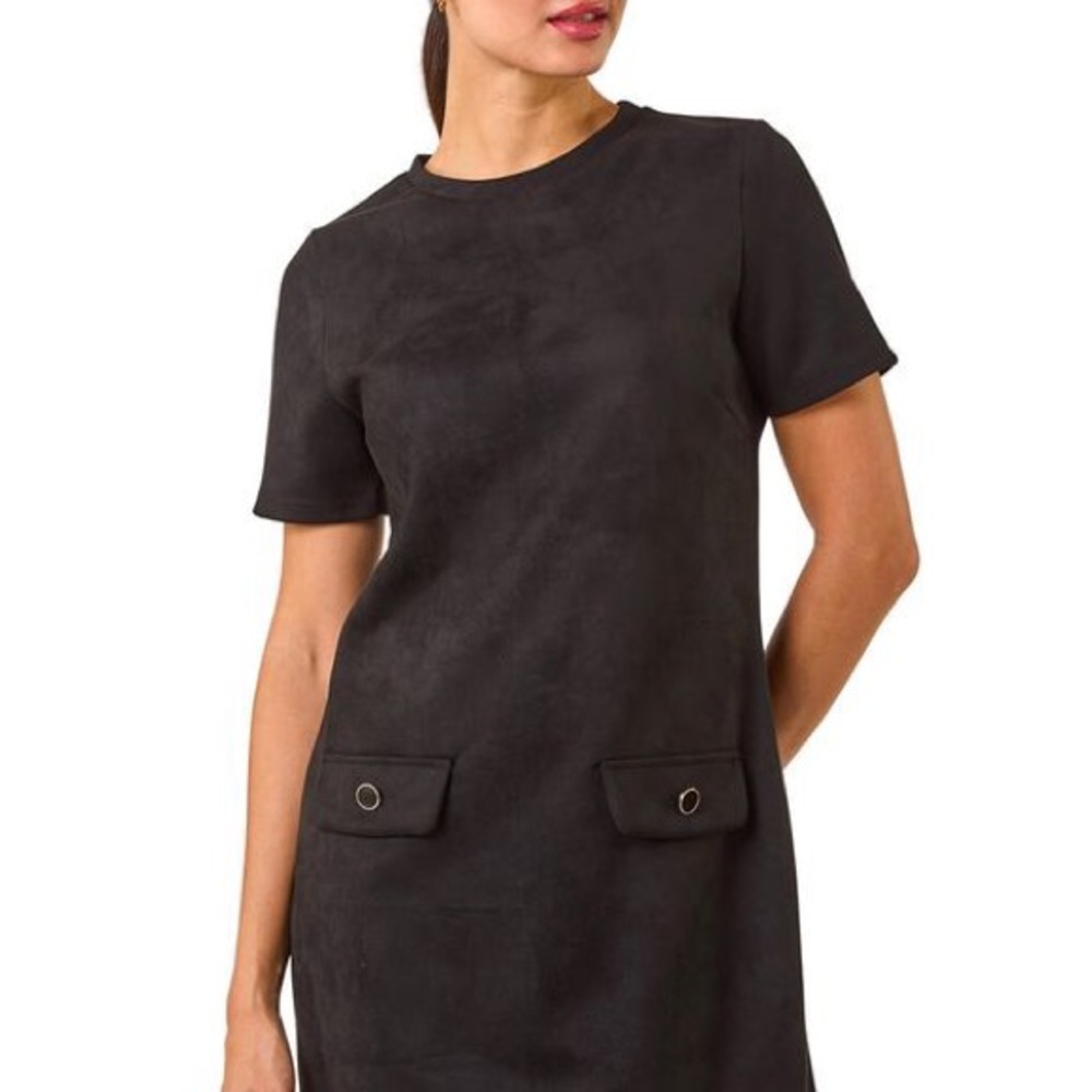 Zara Black Faux Suede Dress